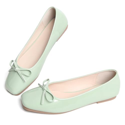 Image of Dear Time Women's Casual Foldable Ballet Flats Square Toe Ballerina Flats Shoes Comfortable