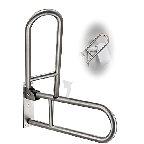 Main courante de 23,6 pouces pliable en inox pour salle de bain