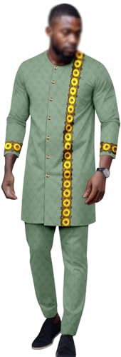 Ensemble Dashiki Chemise Pantalon Homme Coupe Slim pour Événements