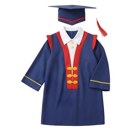 Image of Kindergarten 2025 Graduation Cap and Gown Tassel Sets with Charm 2PCS Graduations Stoles for Kids Grad Party Clothes