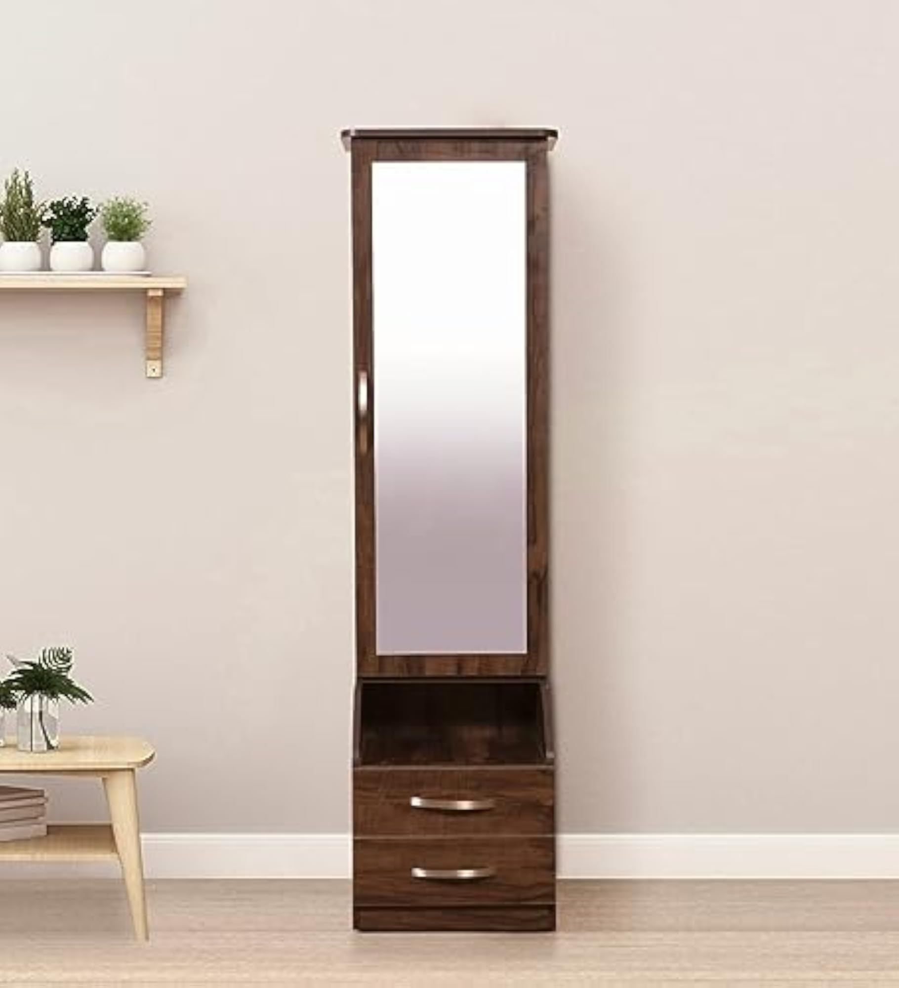 Engineered Wood Dressing Table With Mirror And Storage