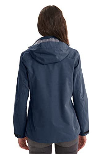 killtec Funktionsjacke Damen Inkele - Damenjacke mit abzippbarer Kapuze - leichte Übergangsjacke - Frauen Outdoorjacke ist wasserdicht und atmungsaktiv, dunkelnavy, 38