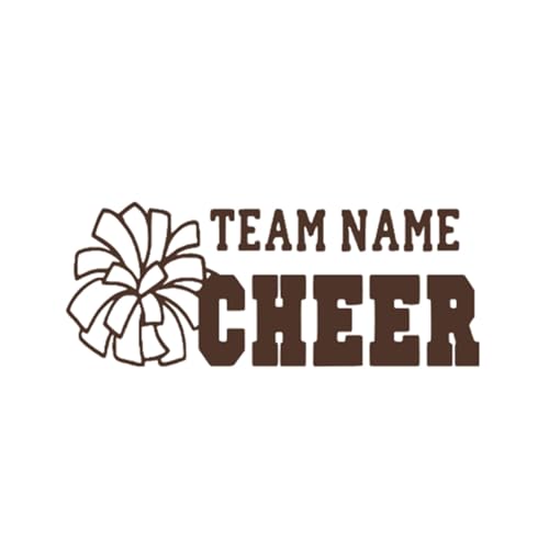 Personalized Cheer Pom Iron on Decal, Cheerleading Shirt