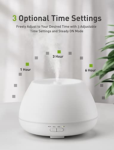 ANSTA Diffusore olio essenziale 500ml, modalità 2 nebbia, con luci a 8 colori, 3 timer, diffusore muto 23dB, senza bisfenolo A - Image 4