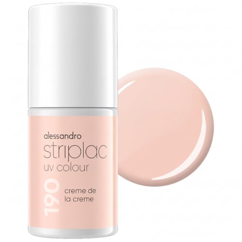 alessandro Striplac UV-Nagellack Creme de la Creme - Deckend & Kratzfest bis zu 15 Tage - Leichtes Auftragen - Schonende Abziehtechnologie - Vegan - Beige, 6,5ml