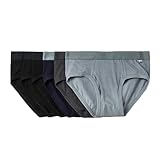 Goodfellow & Co Men's Modern Briefs 6pk - (US, Alpha, X-Large, Regular, Regular, Black/Gray/Navy)