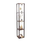 FENLO Fancy Display Shelves with LED, 3-in-1 Dimmable Floor Lamp with Shelves, Modern Display Shelf...