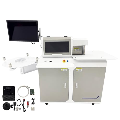 INTSUPERMAI Automatic Channel Letter Bending Machine, for Advertising Aluminum & PVC 3D Letter Dual-Axis Brass Roller CNC Bender with Real-Time Monitoring, Industrial Sign Fabrication Tool Bender 220V