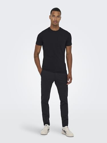 ONLY & SONS Herren Onsmark Pant Stripe Gw 3727 Noos Hose, Black, 29W 34L EU – Ansicht 6