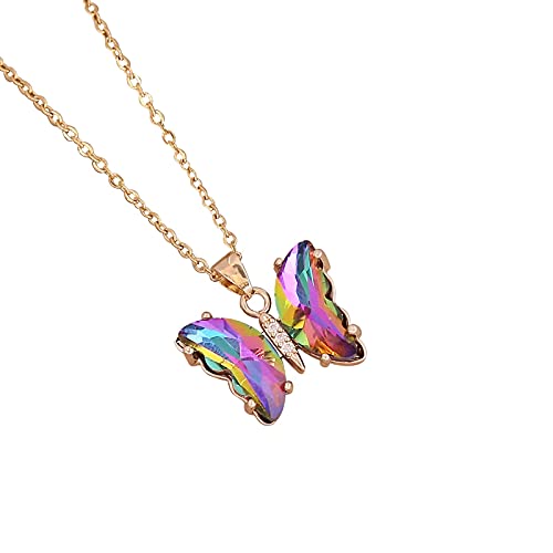 Collier ras de cou coeur en cristal transparent, bijou métal pour dames