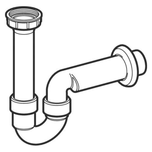 Geberit Ausgussbecken-Ablauf d 50 mm weiss in PP mit Anschlussgewinde 152741111