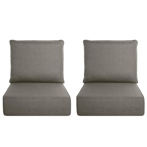 Image of Luxury Outdoor Seat Cushion Set-22 x 24 x 6 Inch Outdoor Chair Cushions with Water Resistant & Removable Cover Outdoor Cushions for Patio Furniture Chair Sofa Couch