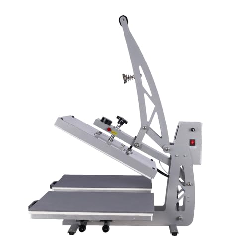 Professional Heat Press Machine, 38 x 33 x 40 inches, Digital Control, Dual Sliding Work Surface, Grey