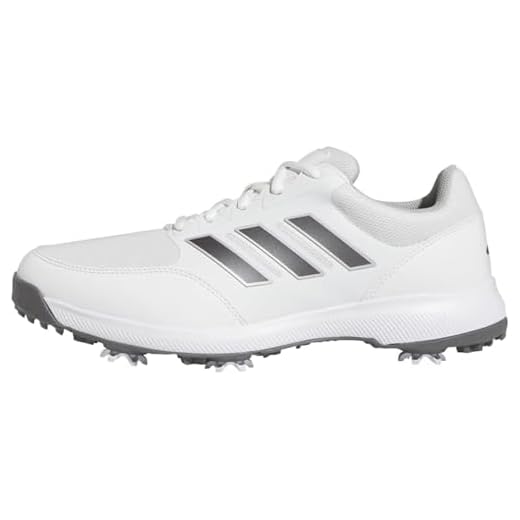 adidas Men's TECH Response 3.0 Golf Shoe, FTWR White/Dark Silver Metallic/Silver met, 10.5