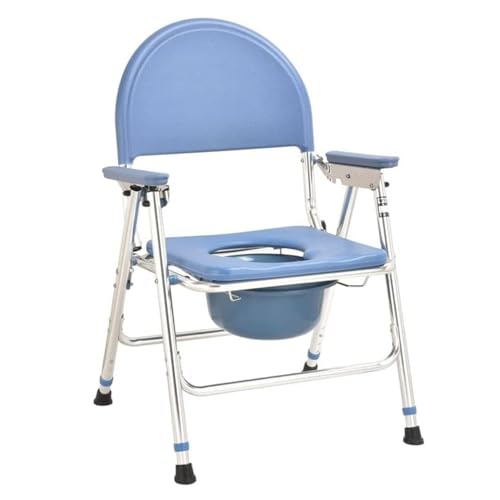 Chaise de toilettes avec galette souple rembourrée et seau hygiénique amovible Islande