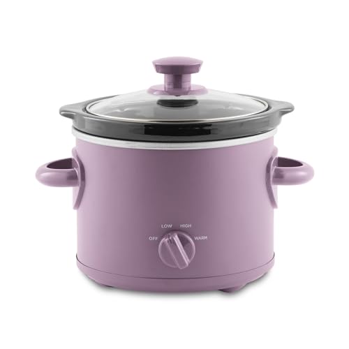 2 Qt Manual Slow Cooker Matte Black Purple Blue(Purple)