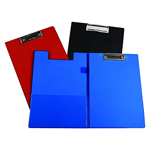 C-Line Products CLI30600BN Clipboard Folder, Black/Red/Blue, Assorted colors, (Pack of 6)