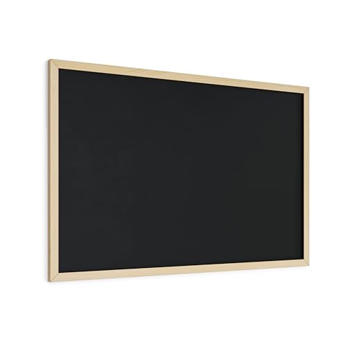 Image of U Brands Chalkboard, 24 inch x 36 inch, Birch Wood Frame, Blackboard Surface, Wall Mountable, Dry Erase Board, Home, Classroom & Office Organization, Memo & Message Board