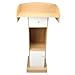 Pulpit Podium Stand Modern Floor Standing Reception Desk for Office Wedding Speeches Classroom Lectern with Storage Shelf Premium MDF Material