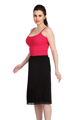 Image of Splash Cotton Rich Regular Skirt Slip for Women - Knee Length
