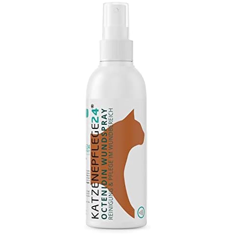 KATZENPFLEGE24 Octenidin Wundspray Katze - Desinfiziert, beruhigt, pflegt & schützt Wunden Aller Art ohne zu Brennen - 125ml mit bewährten Wirkstoffen - Effektive Pflege & Wunddesinfektion Katze Cover