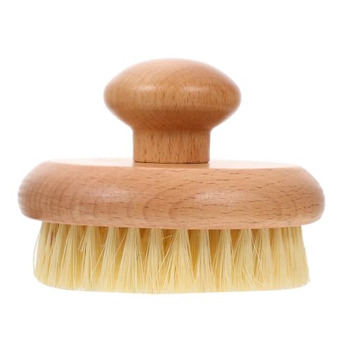 Vaguelly cepillo para fregar con mango redondo piel exfoliante cuerpo cuidado personal accesorios baño body scrub skincare cepillo de depuración de baño limpiador de ducha de madera