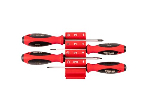 Image of TEKTON Phillips and Slotted Screwdriver Set, 4-Piece | DWZ90112