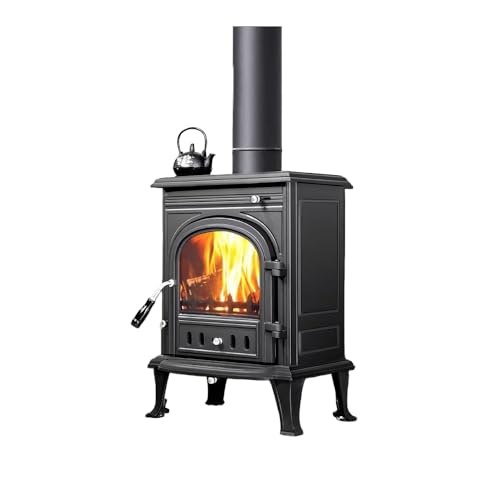 Estufa de chimenea con ventana de cristal de cerámica,Sistema automático de cortina de aire,horno de combustión permanente,para hotel, casa de familia, villa
