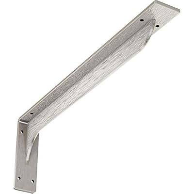 Ekena Millwork BKTM02X20X06EBSS Steel Bracket Embrey, 2"W x 20"D x 6 1/2"H, Stainless Steel