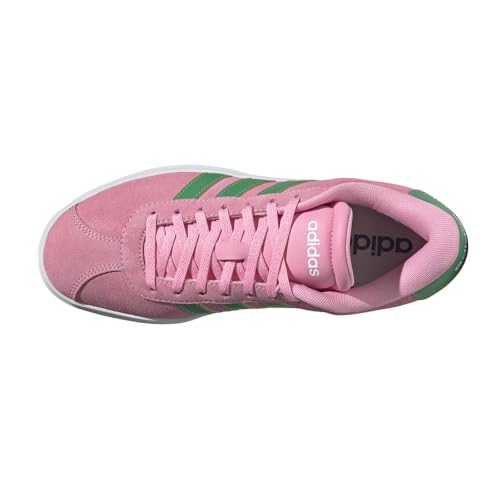 Image of adidas Womens Vl Court Bold Lace Up Sneakers Shoes Casual - Pink