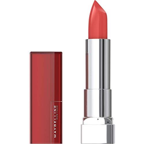 Image of Maybelline Color Sensational Lipstick, Lip Makeup, Cream Finish, Hydrating Lipstick, Nude, Pink, Red, Plum Lip Color, Sunset Spark, 0.15 oz. (Packaging May Vary)