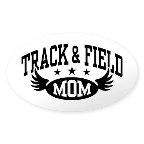 CafePress Track & Field Mom Oval Car Bumper Sticker