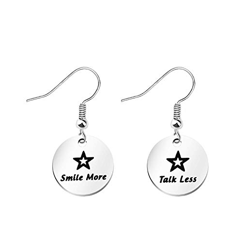 ENSIANTH Musical Inspired Gift Talk Less Smile More Earring Actor Actress Gifts Drama Theater Jewelry Gift for Her