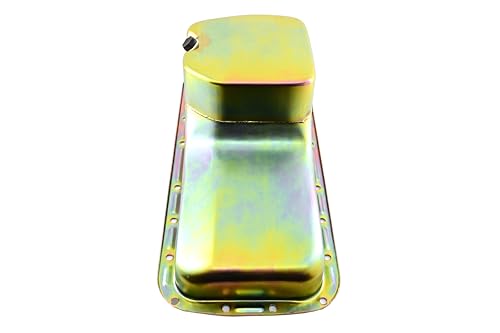 Image of Steel Racing Oil Pan Fits 1967-87 Chrysler /Mopar BB 361-383-400-440 & Hemi 426 - 7 Qt Capacity - Zinc Finish