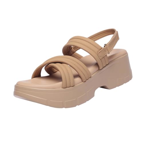 Image of MONROW Fancy and Stylish Trendy and Lightweight Casual Regularwear Vegan Flatform For Women and Girls