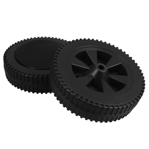POPETPOP 2 Piezas 7 Ruedas de horno rueda de parrilla ruedas giratorias de bolas volantes neumáticos para camiones de mano ruedas de timón ruedas de transpaleta rueda rodante hdpe Black