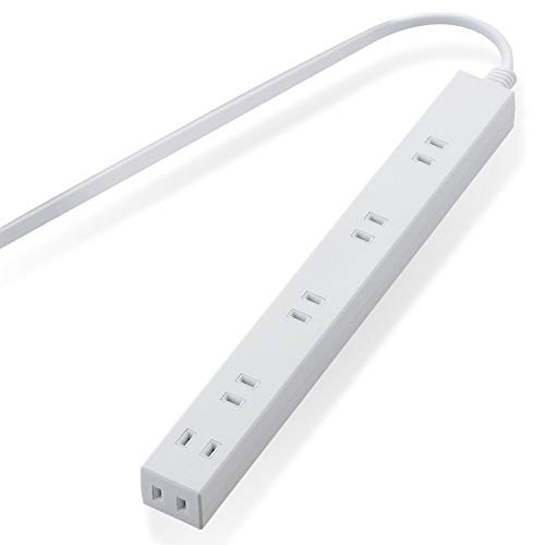 Elecom T-NSL-2620WH interieur, 6 uitgangen, AC 2 m, wit, meerdere sokkel (binnen, 2 m, 6 uitgangen, AC, wit, acrylonitril-butadieen-styreen (ABS), polyvinylchloride (PVC), Japan)