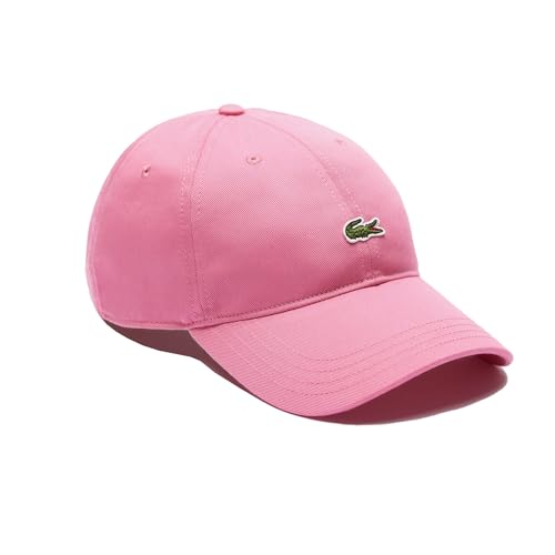 Lacoste Gorra de béisbol de sarga de algodón, rosa chicle, Rosa Chicle, Talla única