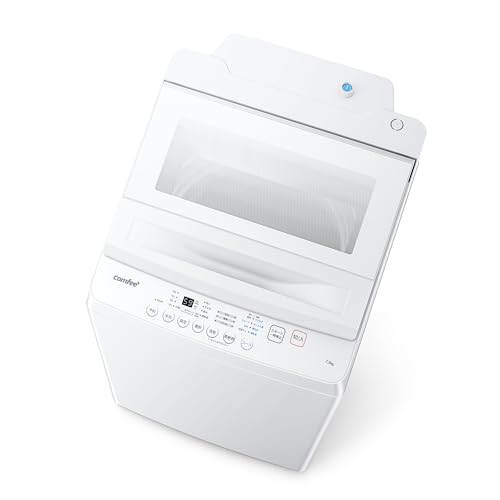 Amazon | COMFEE' 洗濯機 7kg 洗剤自動投入 時短 2～3人用 風乾燥 予約