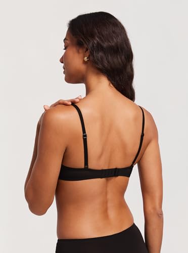 DOBREVA Women's Triangle Mesh Bralette Sexy Sheer Plunge Wireless Bra Lace Trim4