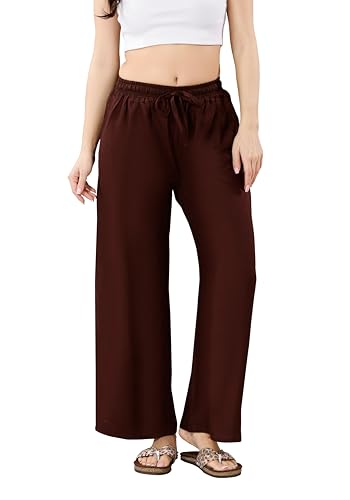 Image of TRASA Women's and Girls Cotton Reyon Regular Fit Palazzo Pants - Available Size - L, XL, 2XL, 3XL