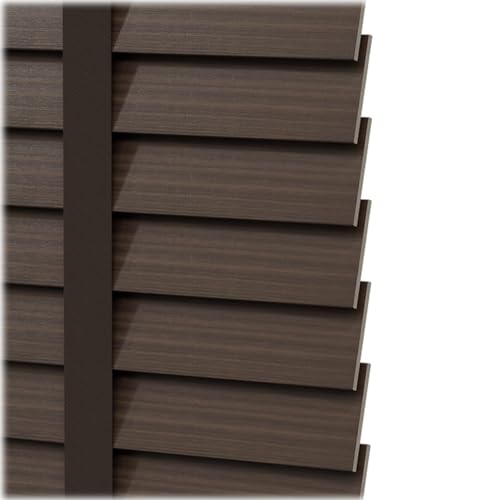 Persianas Venecianas de Madera Horizontales para Cortinas de Parasol de Cocina, 20-160cm de Ancho para Oficina/Baño (Nogal Oscuro)