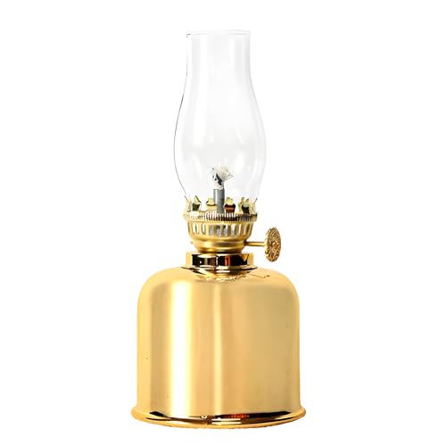 Lampe à pétrole, lampe à pétrole pour intérieur, lampes à huile en verre, lampe à huile rétro, lanterne en métal, lampe tempête à pétrole, lampe à huile étanche pour salle à manger et jardin