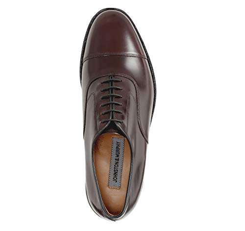 Image of Johnston & Murphy Men's Melton Cap Toe Lace-Up Oxford Dress Shoe