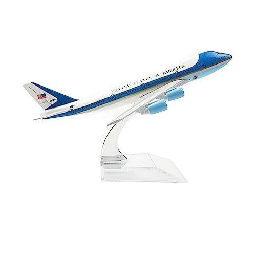 Feng Shui， Modelo de avión de 16cm Air Force One Boeing B747 para avión de línea aérea, Juguete para Regalo de Metal Fundido a presión, Kit de Juego de Hobby Coleccionable