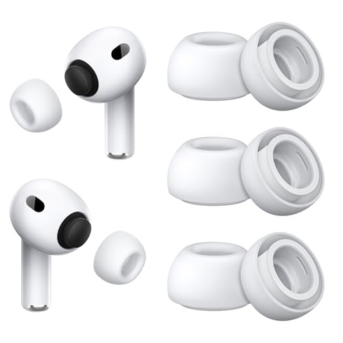 Image of Foam-Infused Ear Tips Replacement Compatible with AirPods Pro 3 (2025), Superior Comfort, Enhanced Noise Cancellation, Secure Fit, Excellent Sound Quality (X-Small, 3 Pairs)