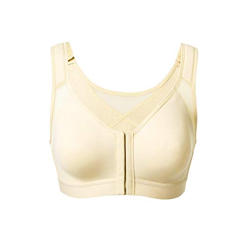 Up - Brasier corrector de postura deportiva para mujer, con cierre frontal, caqui, 5XL
