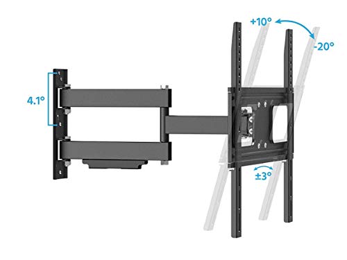 Image of Monoprice Premium Full Motion TV Wall Mount Bracket Outdoor Waterproof, Corrosion Resistant for 32 inch to 100 inch TVs up to 110lbs, Max VESA 400x400