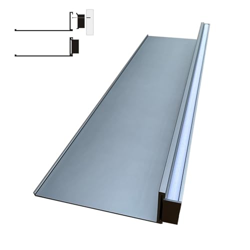 BVCL Estante Flotante Iluminado,Estantes De Pared De Metal con Luz LED,Repisas,Flotantes para Pared de para Salón,Cocina,Dormitori,baño(Gray,100cm)