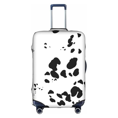 Dalmatian Print Dog Travel Luggage Cover Elastic Suitcase Protector Washable Baggage Covers For Trunk Case Fits 25-28 Inch Luggage